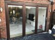 Brown aluminium bifolds